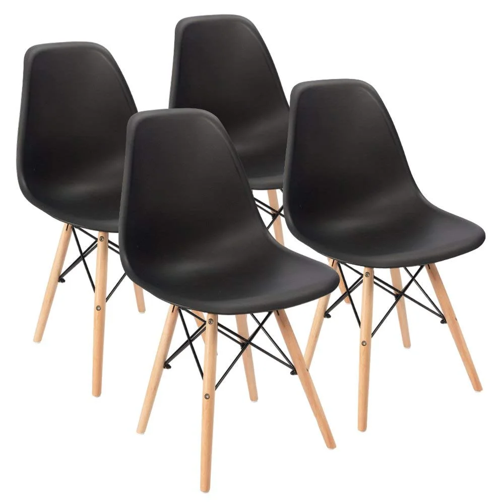 Furmax Shell Dining Chair, Black, product photo