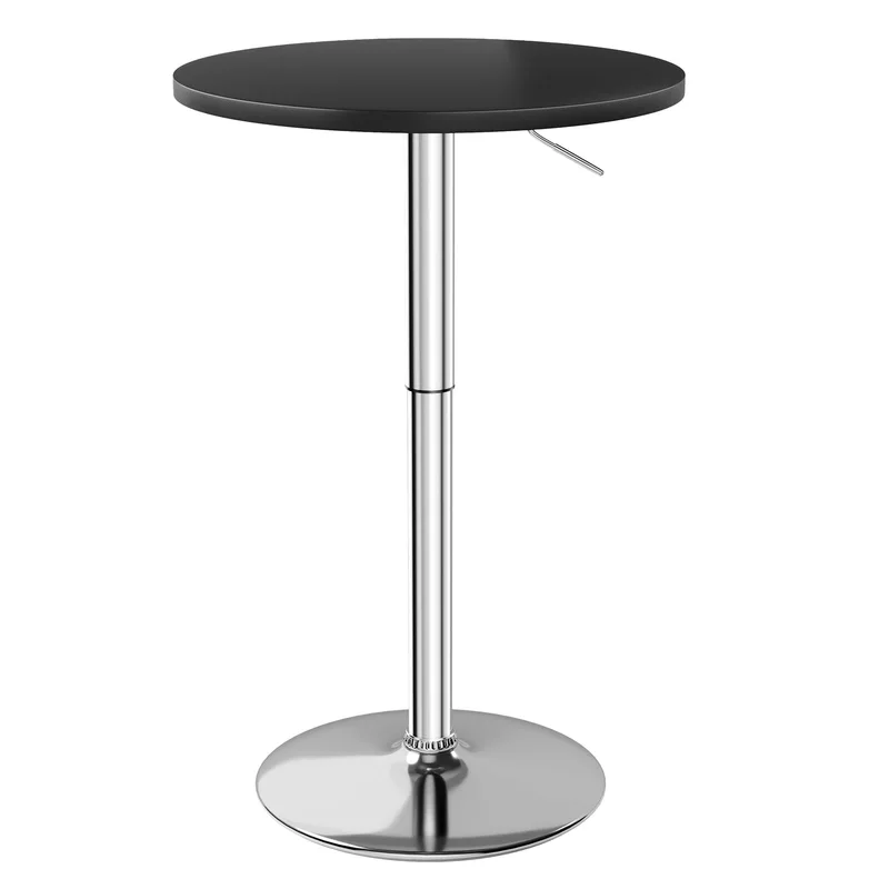 Furmax Adjustable Pub Table, Black and silver, 1 pack, product photo