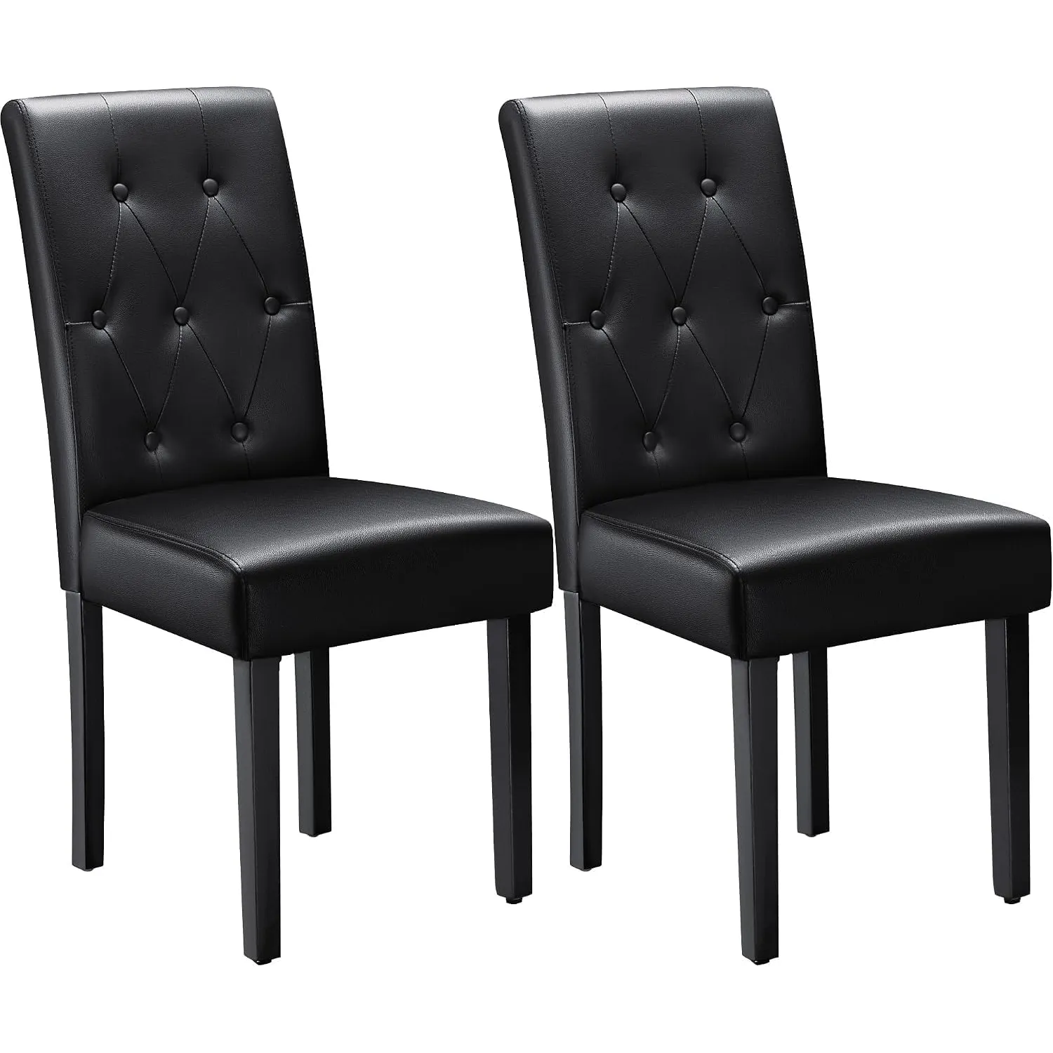 Furmax Tufted Dining Chairs, Black, set of 2, product photo