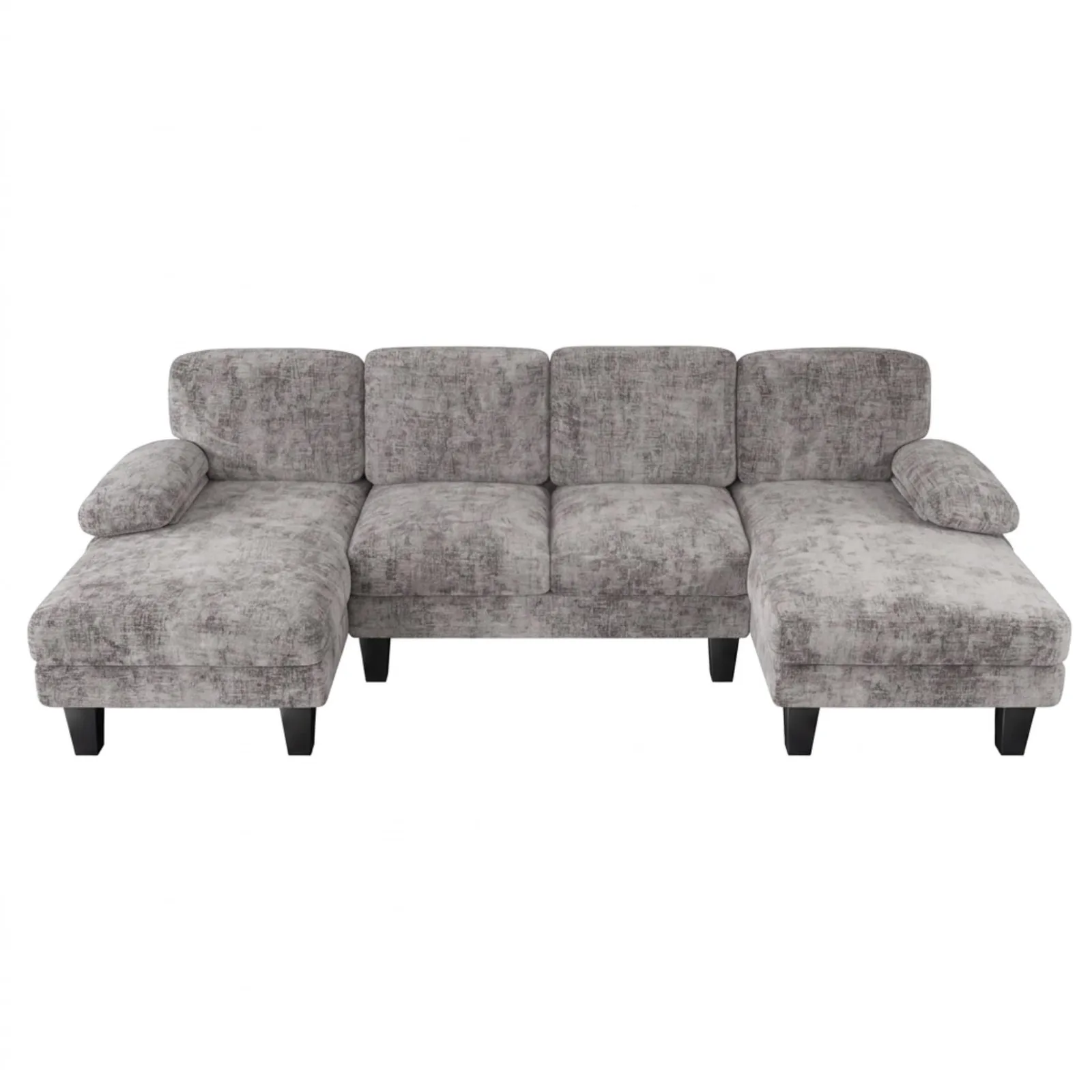 Furmax U-Shaped Sectional, Grey, product photo