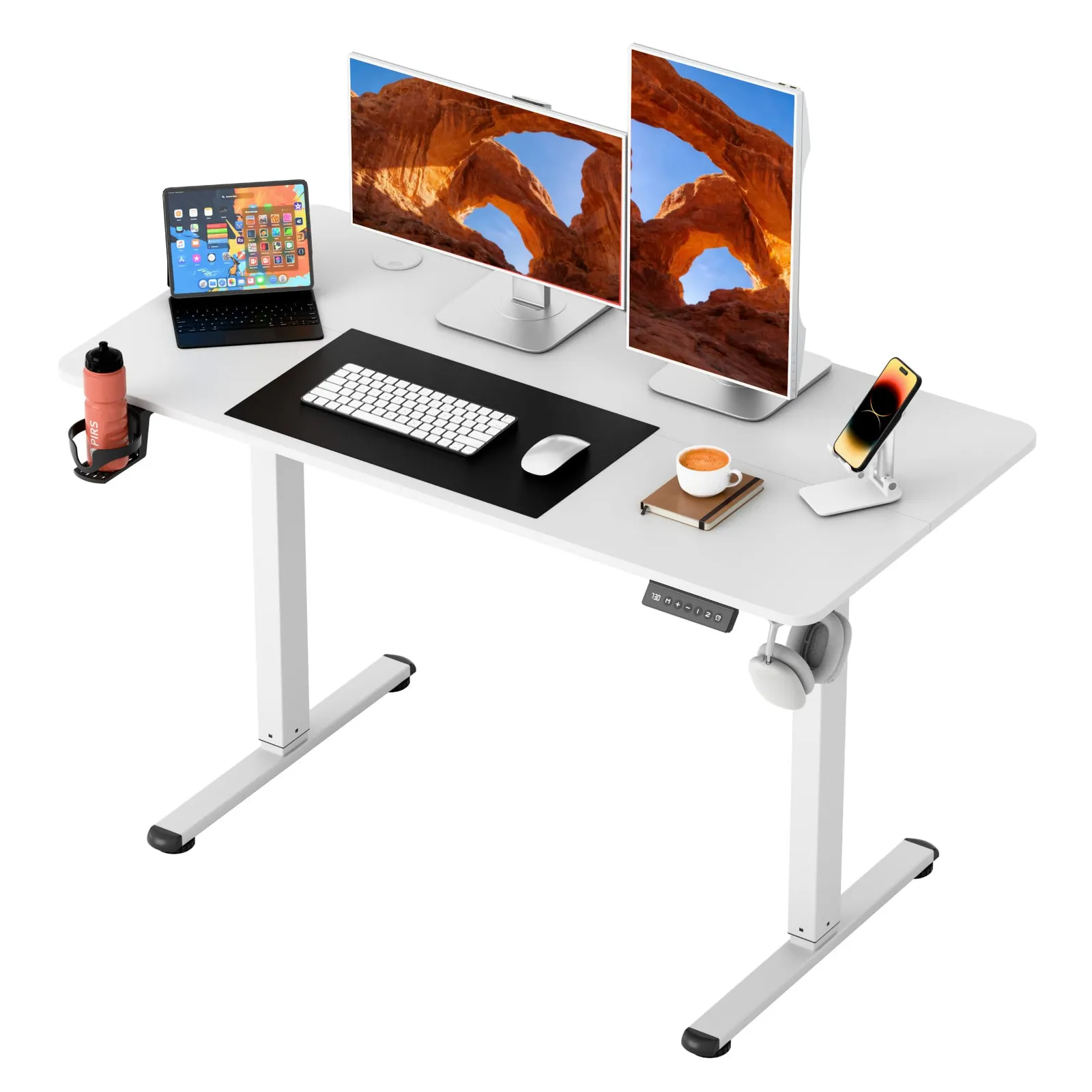 Furmax Compact Standing Desk, White, 45 Inch, product photo