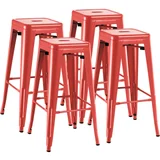 Metal Bar Stools, 30 in, Set of 4