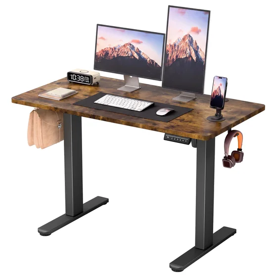 Electric Standing Desk with Phone Holder