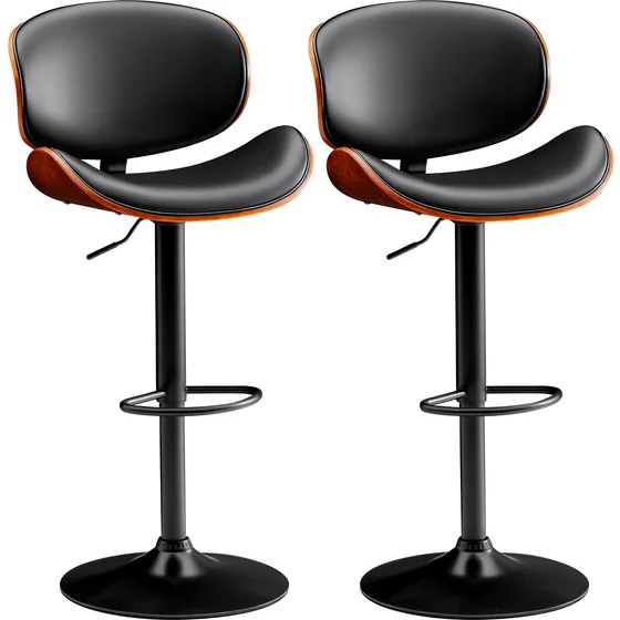 Bentwood Swivel Bar Stools