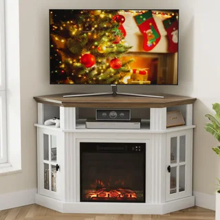 Furmax Corner Fireplace TV Stand, photo 2