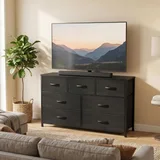Furmax TV Stand with Fabric Bins, photo 2