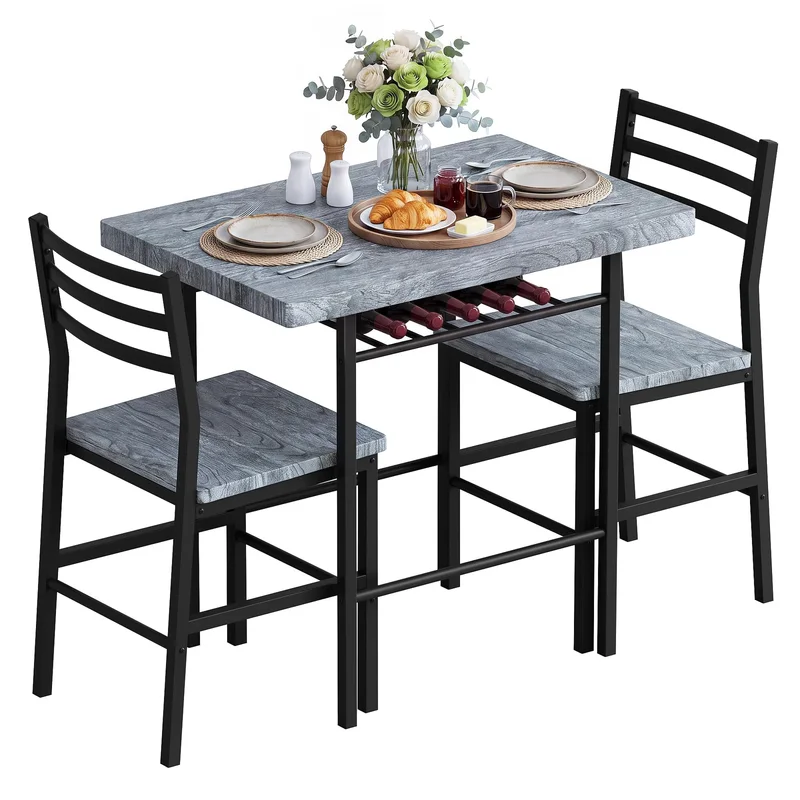 Furmax Dining Set for Two, Grey, product photo