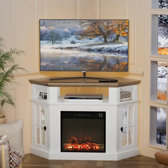 Corner Fireplace TV Stand, up to 55 in
