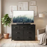Furmax TV Stand with Fabric Bins, photo 3