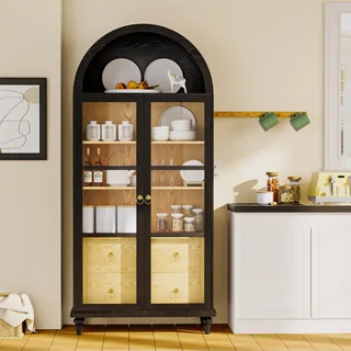 Furmax Arched Pantry Cabinet, photo 3
