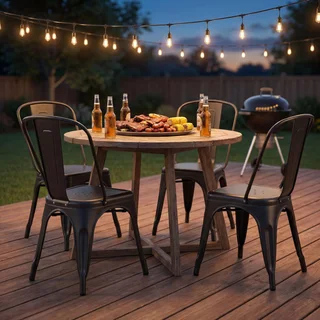Furmax Metal Dining Chairs, photo 4